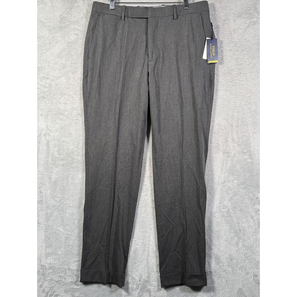 Polo Ralph Lauren Pants Mens 34x32 Gray Performance Stretch Twill Suit Trousers